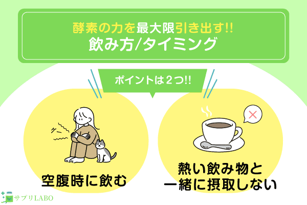 酵素サプリの効果を最大限引き出す飲み方・タイミング