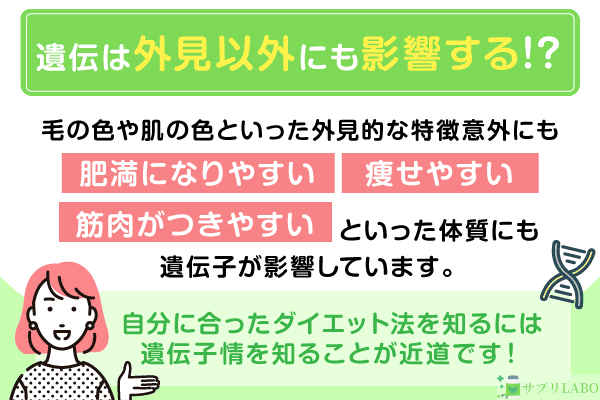 遺伝は外見以外にも影響する！？