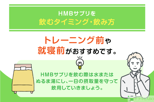 HMBサプリを飲むタイミング・飲み方