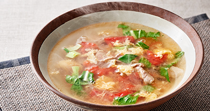 豚肉とトマトの唐辛子スープ